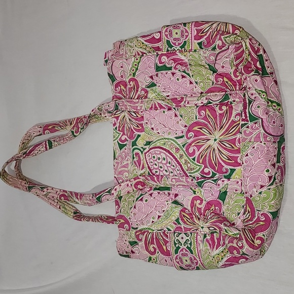 Vera Bradley Handbags - EUC Vera Bradley Pinwheel Pink Large Tote Bag